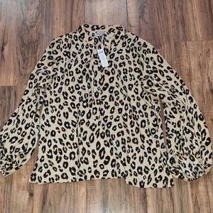 Chico's animal print blouse